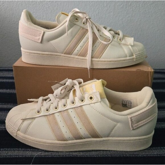 Adidas Shelltoe Boost Men 11 Superstar Parley Cream Off White Gf 112025 - Picture 2 of 11